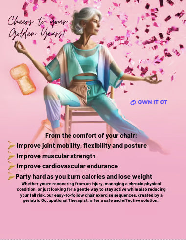 Sweat & Sit Pretty: Low-Impact Chair Yoga, Strengthening & Cardio Exercises for Seniors (e-book)